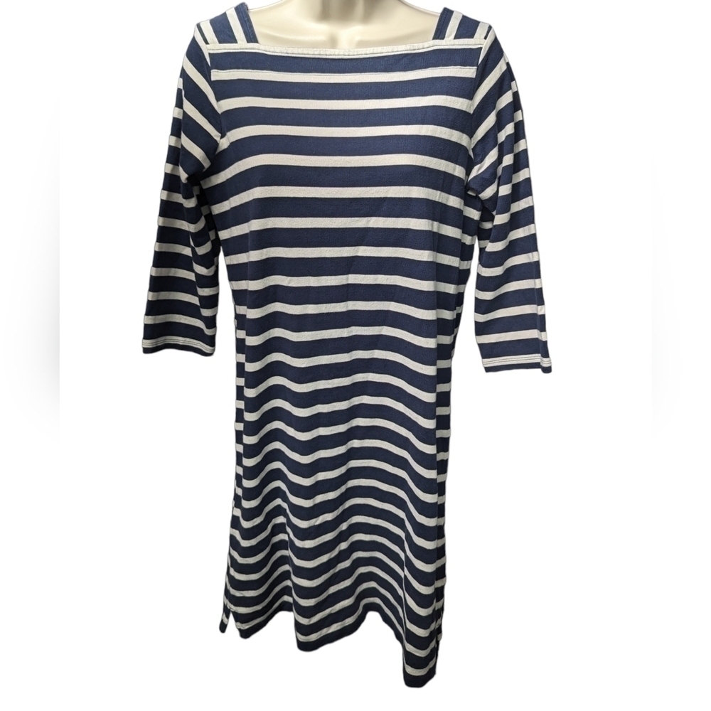 L.L. Bean Stripe Shift Dress Sz S